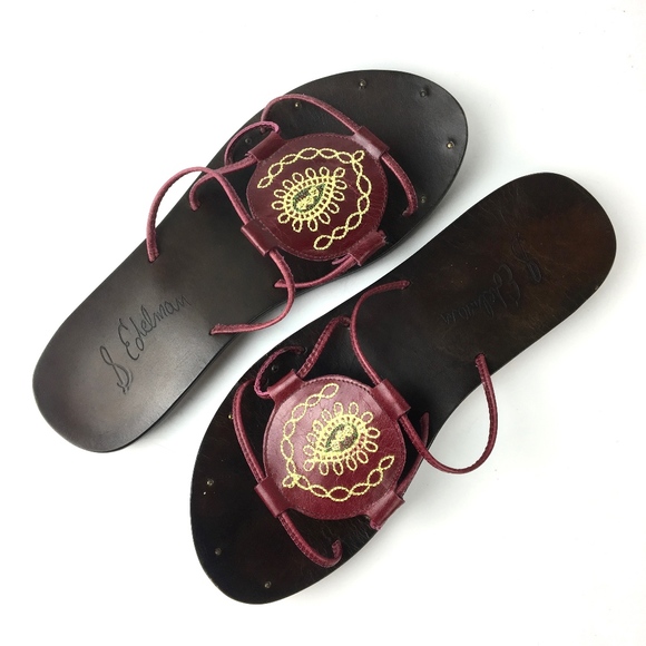 [ SOLD ] Sam Edelman > Embroidered Leather Sandals - Picture 2 of 6
